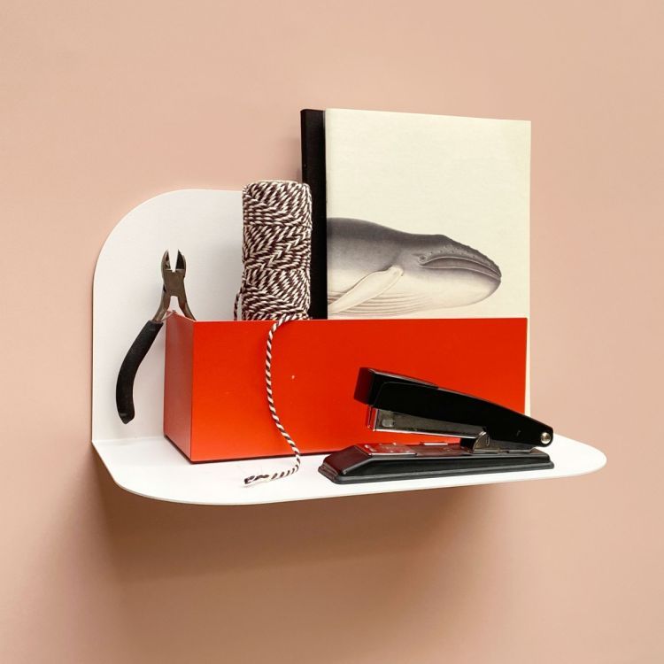 Stalen magnetische wandschap in wit van Groovy Magnets