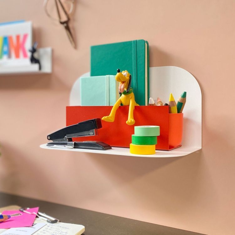 Stalen magnetische wandschap in wit van Groovy Magnets