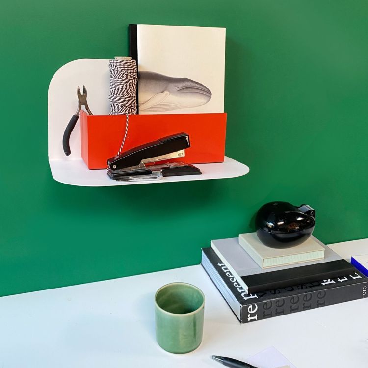 Stalen magnetische wandschap in wit van Groovy Magnets