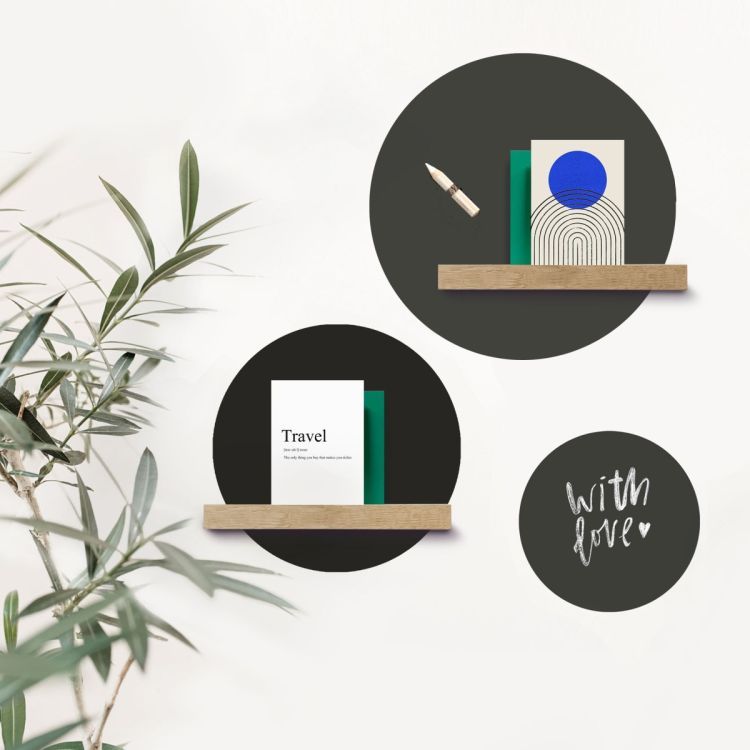 Wooden magnetic shelf from groovy magnets - no drilling in the wall!