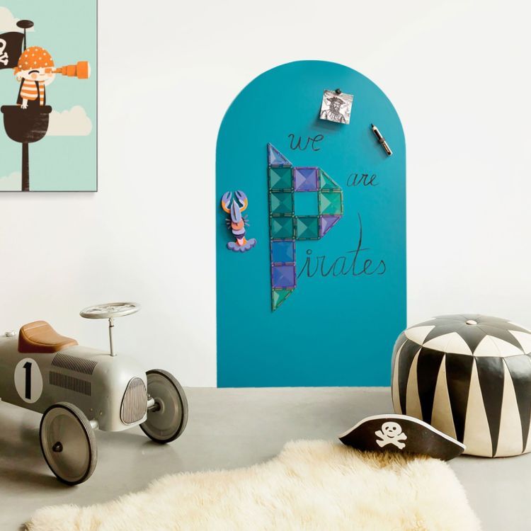 Autocollant mural magnétique bleu océan inscriptible de Groovy Magnets