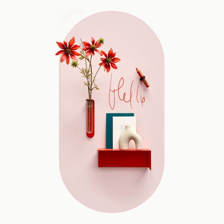 Autocollant mural magnétique rose inscriptible de Groovy Magnets