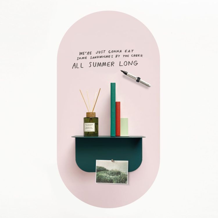Autocollant mural magnétique rose inscriptible de Groovy Magnets