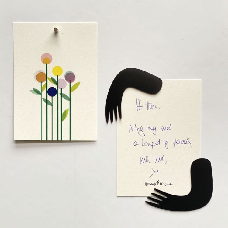 Postkaart met magnetische armen | Groovy Magnets