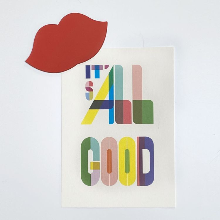 Postkarte mit Lippen als Magnet | Groovy Magnets