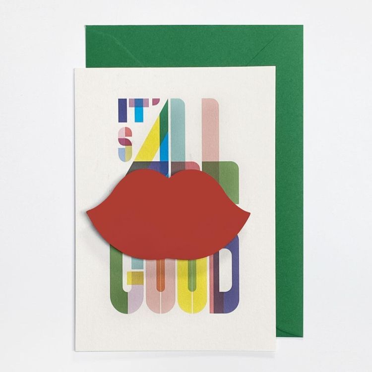 Postkarte mit Lippen als Magnet | Groovy Magnets