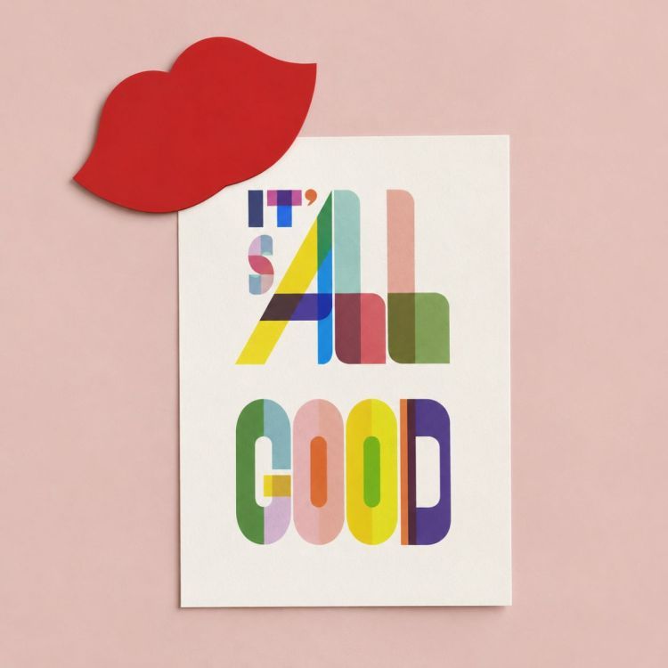 Postkarte mit Lippen als Magnet | Groovy Magnets