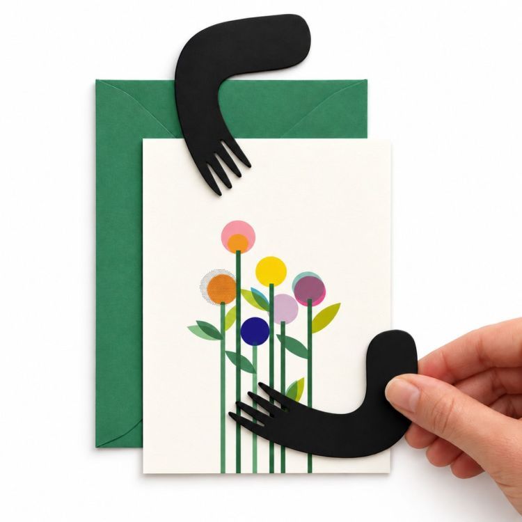 Postkaart met magnetische armen | Groovy Magnets